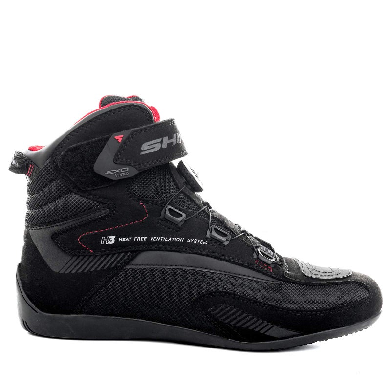 SHIMA Exo Motorcycle Riding Shoes Women Boots ATOP Reel Knob Lacing Ventilated Leather Mesh Street Summer Suede Sport Stealth Touring Shoe Moto Footwear Bikers Powersports (Womens, Black, 39) - Image 4